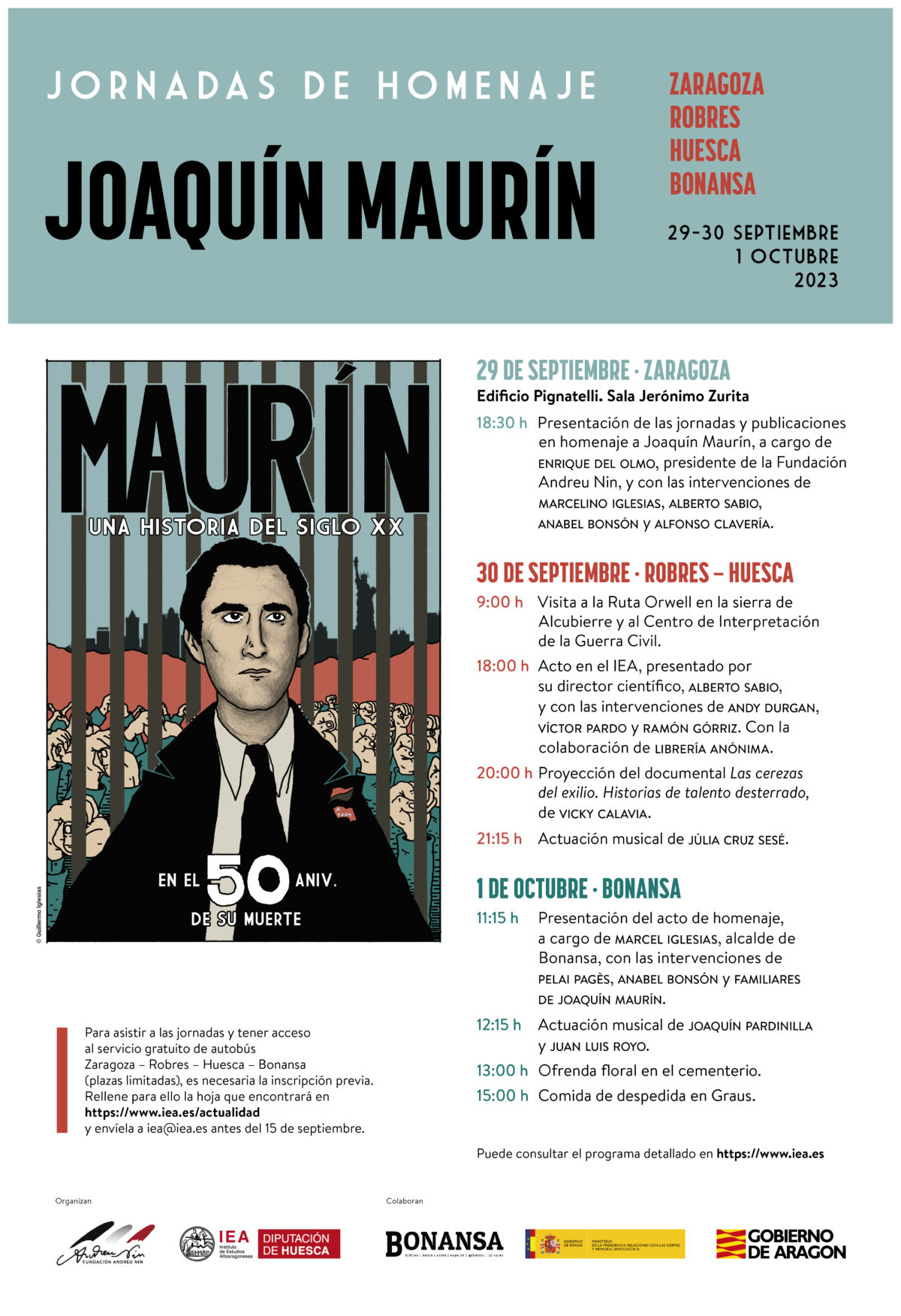 Maurín: una historia del siglo XX. Jornadas de la Fundación Andreu Nin. Aragón, 2023